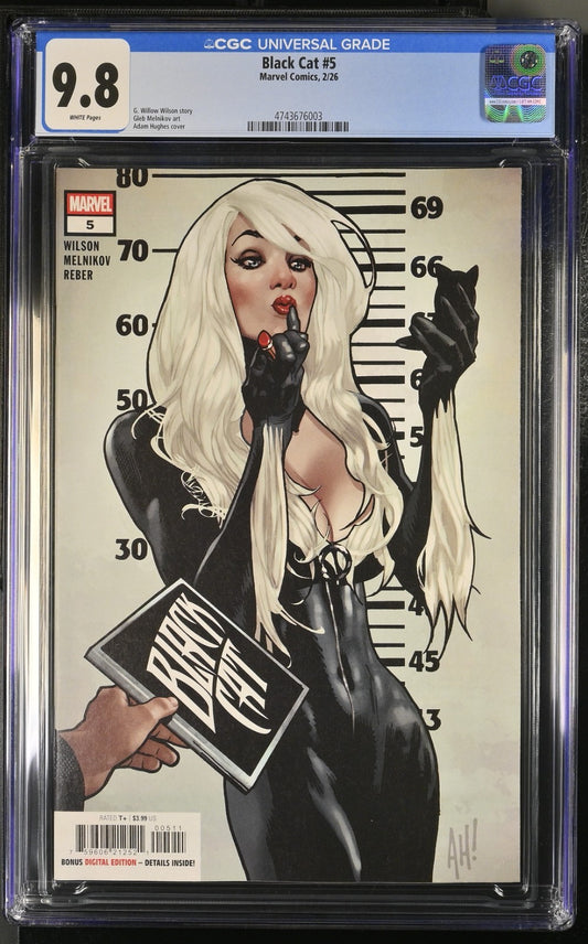 Black Cat #5 CGC 9.8 Cover A Adam Hughes 1st Print Marvel Comics 2025