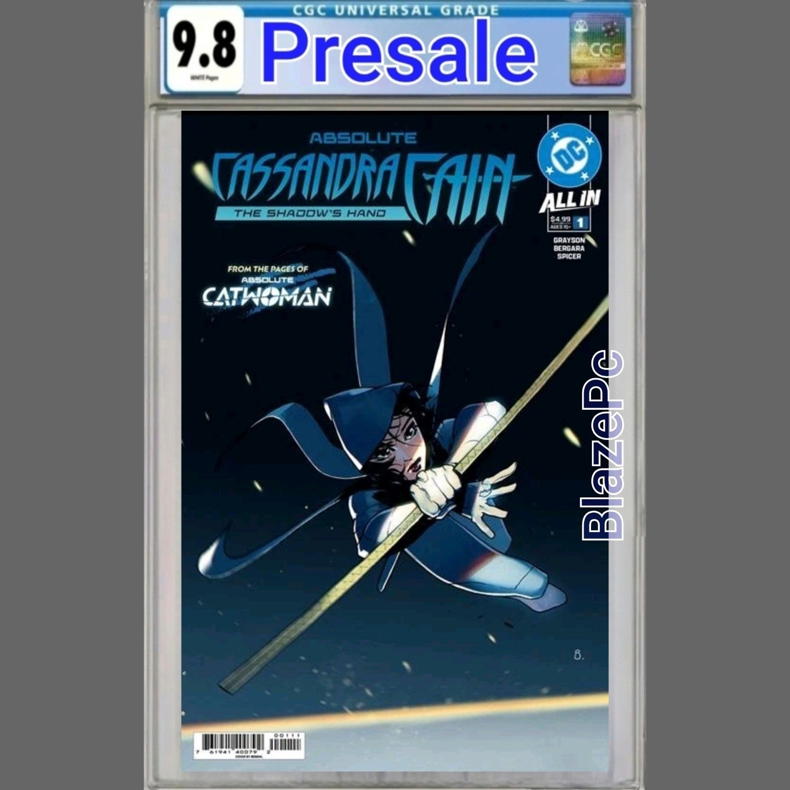 Absolute Cassandra Cain The Shadows Hand #1 CGC 9.8 Cover A Bengal 2026 PRESALE