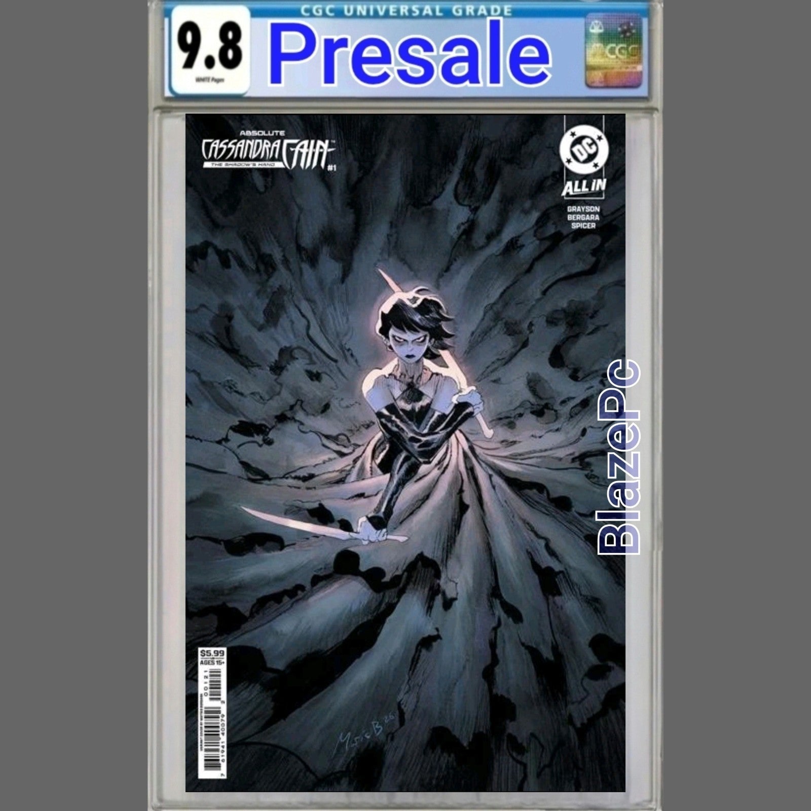 Absolute Cassandra Cain The Shadows Hand #1 CGC 9.8 Cover B Bergara Var PRESALE