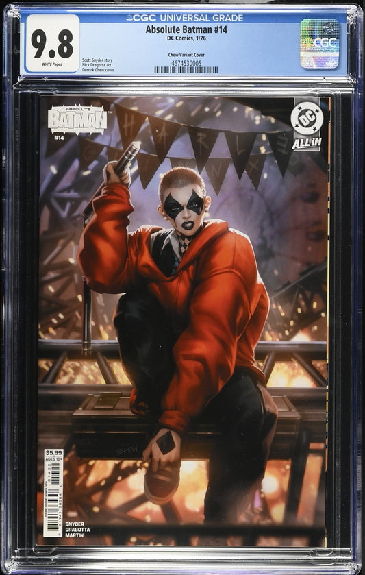 Absolute Batman #14 CGC 9.8 Derrick Chew Cover F Harley Quinn Variant DC