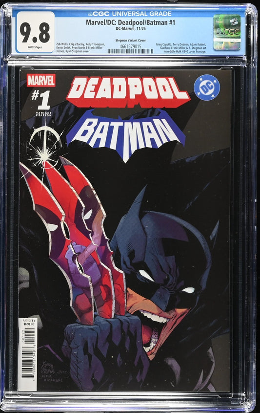 Deadpool Batman #1 CGC 9.8 Ryan Stegman Hulk 340 Homage Variant 2025 In Hand