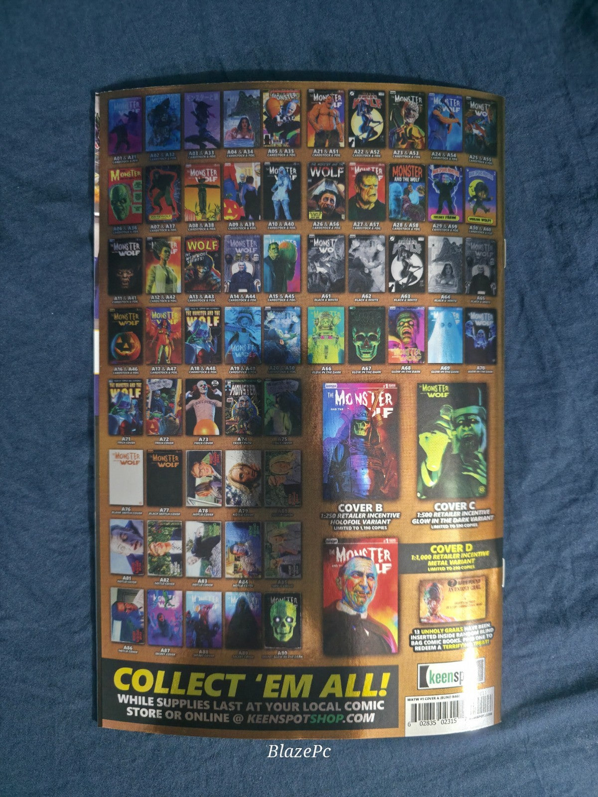 Mark Spears Monsters The Monster & The Wolf #1 1:420 Ratio A47 Foil Variant NM