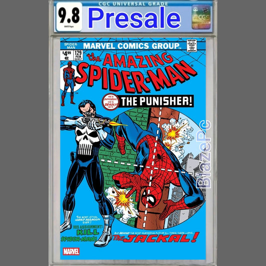 Amazing Spider-Man #129 CGC 9.8 Facsimile Blue FOIL Variant Punisher PRESALE