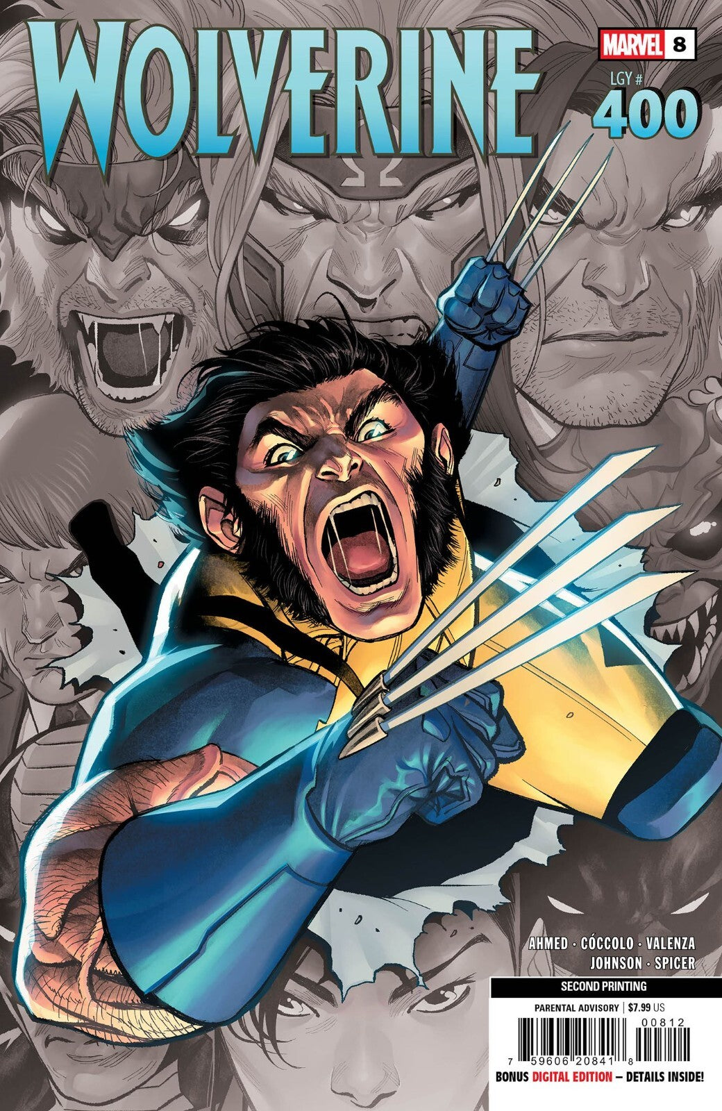 Wolverine #8 2nd Print Cover A B Variant Set Options Johnson 2025 NM