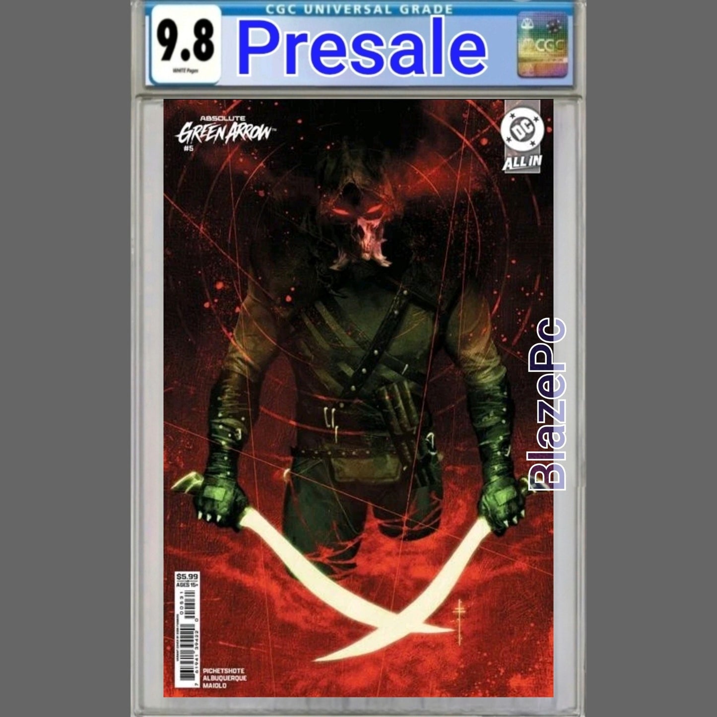 Absolute Green Arrow #5 CGC 9.8 Cover C Fiumara Variant DC 2026 PRESALE