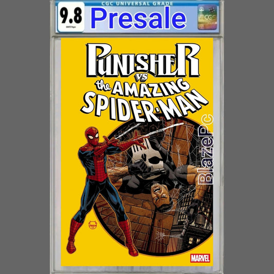 Punisher Vs Spider-Man #1 CGC 9.8 Dave Johnson FOIL Variant Homage PRESALE