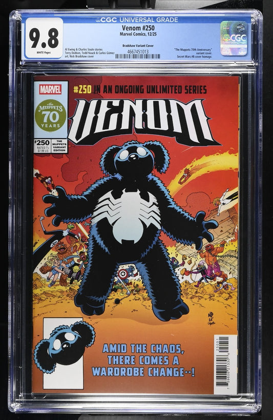 Venom #250 CGC 9.8 Nick Bradshaw Muppets 70th Anniversary Variant Marvel 2025