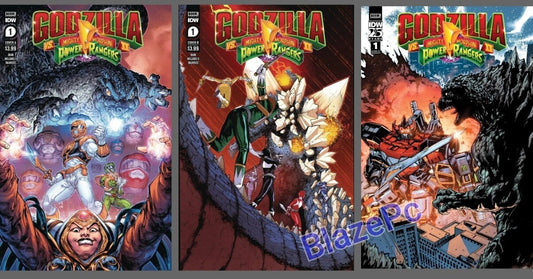 Godzilla Vs MMPR II #1 Cover A B Variant Set or 1:10 Options Rangers IDW 2024 NM