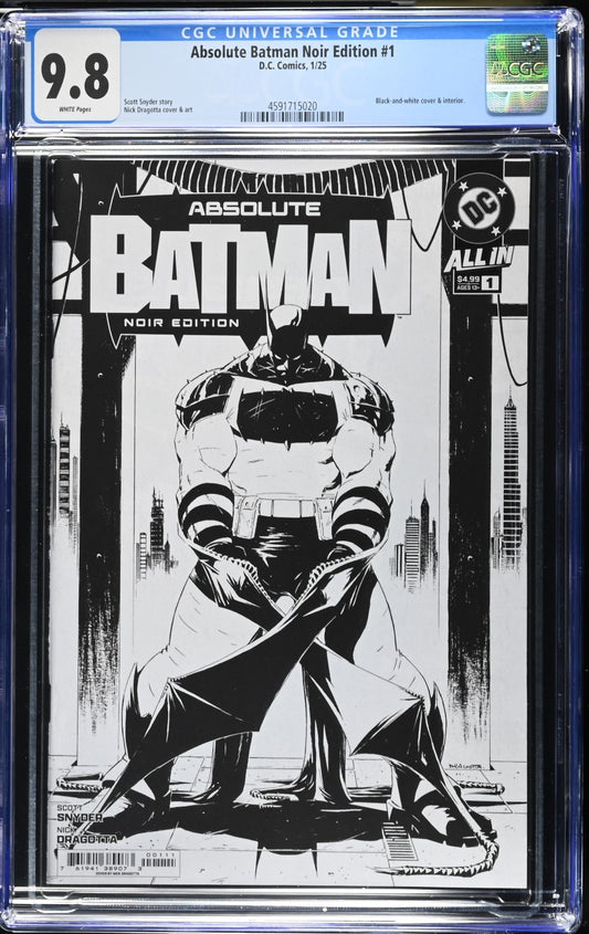 Absolute Batman Noir #1 CGC 9.8 Cover A 1st Print Nick Dragotta DC Comics 2024