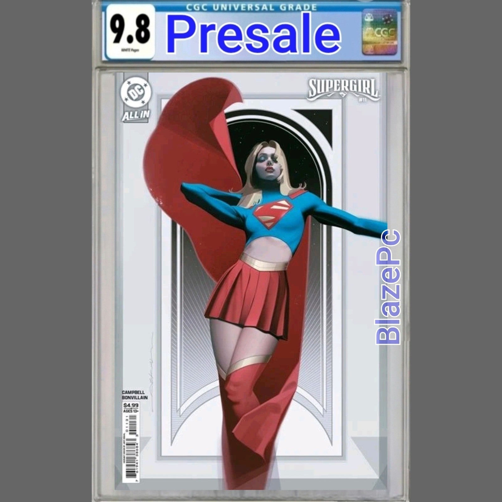 Supergirl #11 CGC 9.8 Jeff Dekal Cover C Variant DC Comics 2026 PRESALE