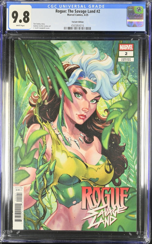 Rogue the Savage Land #2 CGC 9.8 J Scott Campbell Variant Marvel Comics 2025