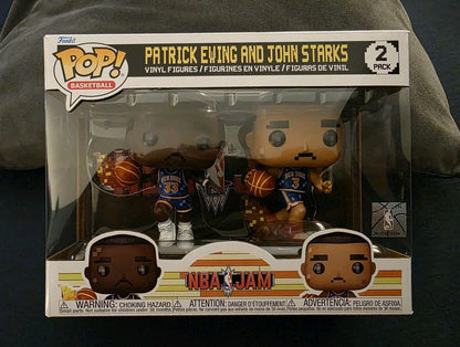 NBA JAM Knicks Patrick Ewing & John Starks 8-Bit Funko Pop! 2 Pack New York
