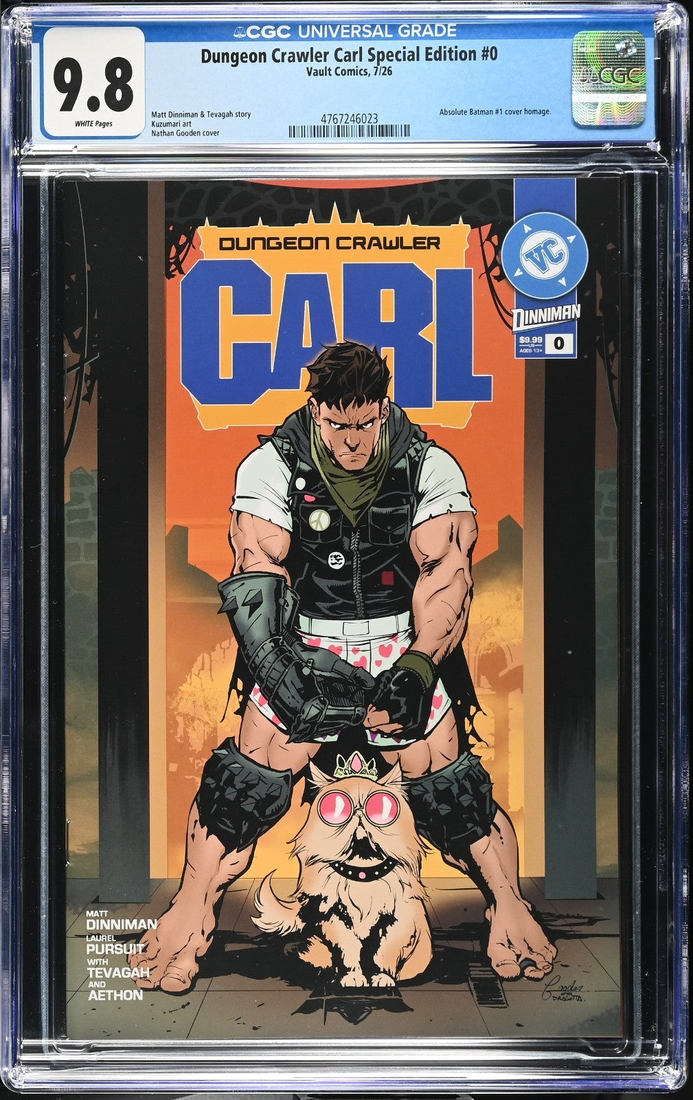 Dungeon Crawler Carl Special Edition #0 CGC 9.8 Cover A Absolute Homage Vault