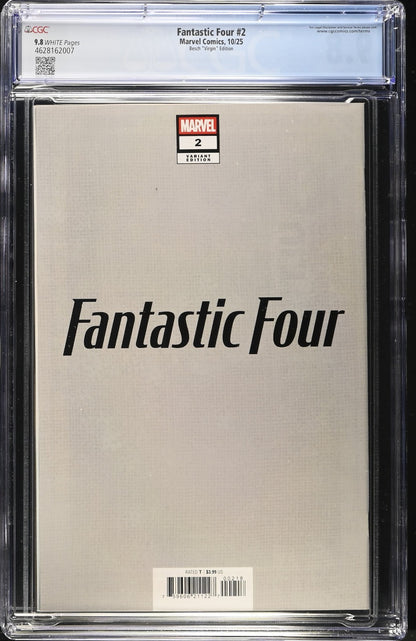 Fantastic Four #2 CGC 9.8 1:50 Rose Besch VIRGIN Variant Marvel 2025