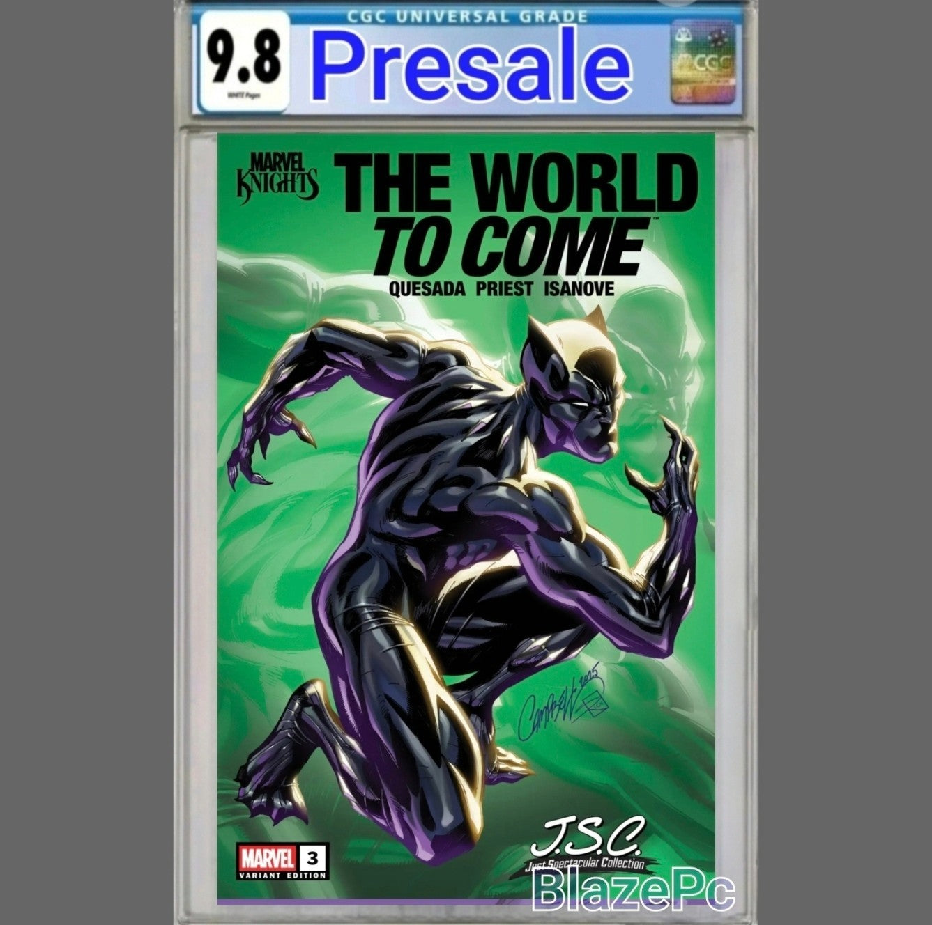 Marvel Knights World To Come #3 CGC 9.8 Campbell Just Spectacular Variant PRESAL