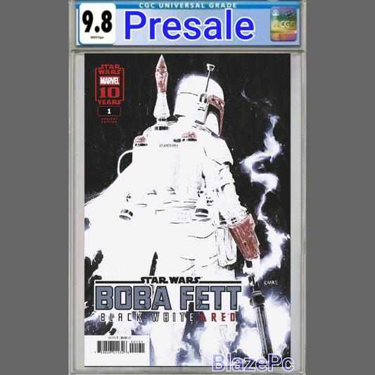 Star Wars Boba Fett Black White & Red #1 CGC 9.8 Kaare Andrews Variant PRESALE