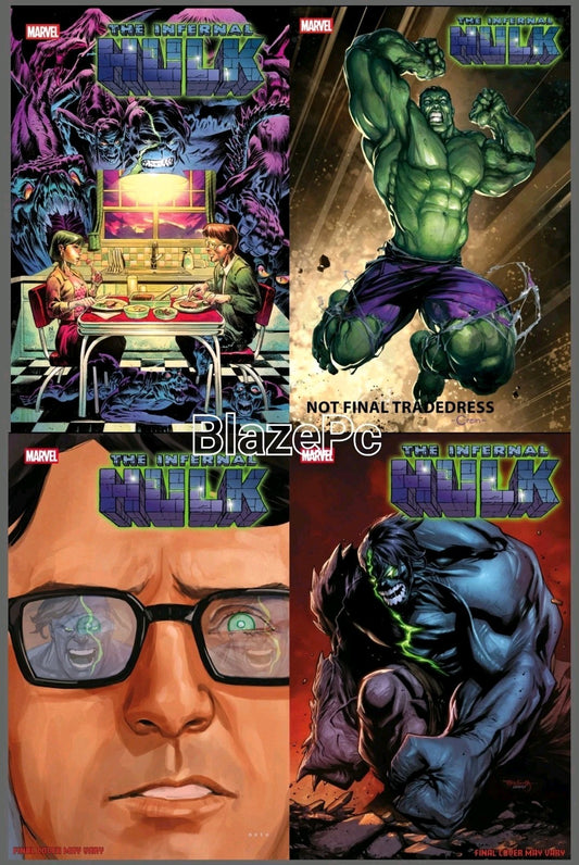 Infernal Hulk #3 Cover A B C Variant Set or 1:25 Option Marvel 2026 Presale 1/28