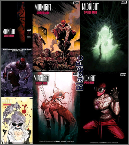 Midnight Spider-Man #1 Cover A B C D F H I Variant Set Options 2026 Presale 10/7