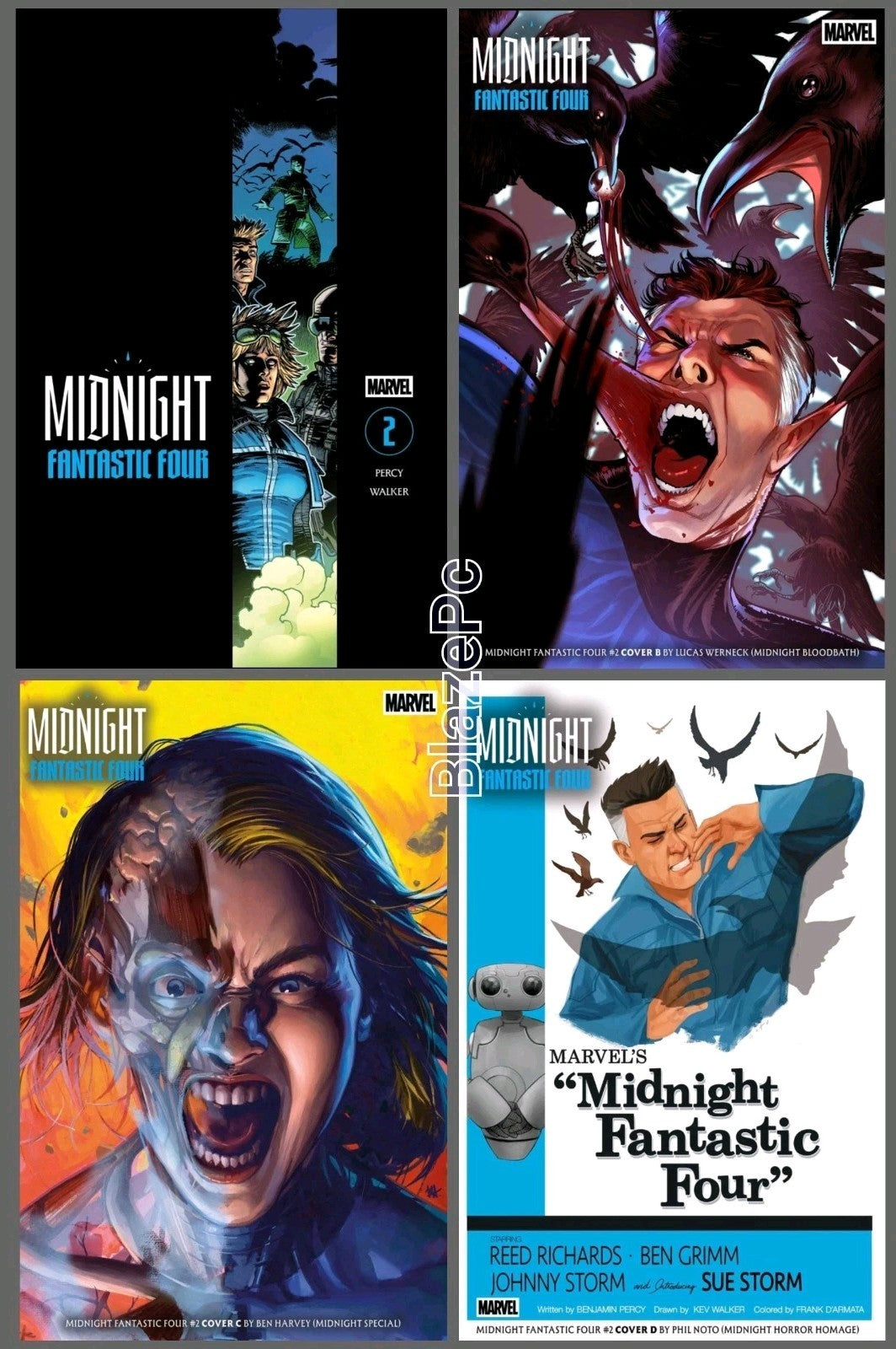 Midnight Fantastic Four #2 Cover A B C D Variant Set Options 2026 Presale 11/18