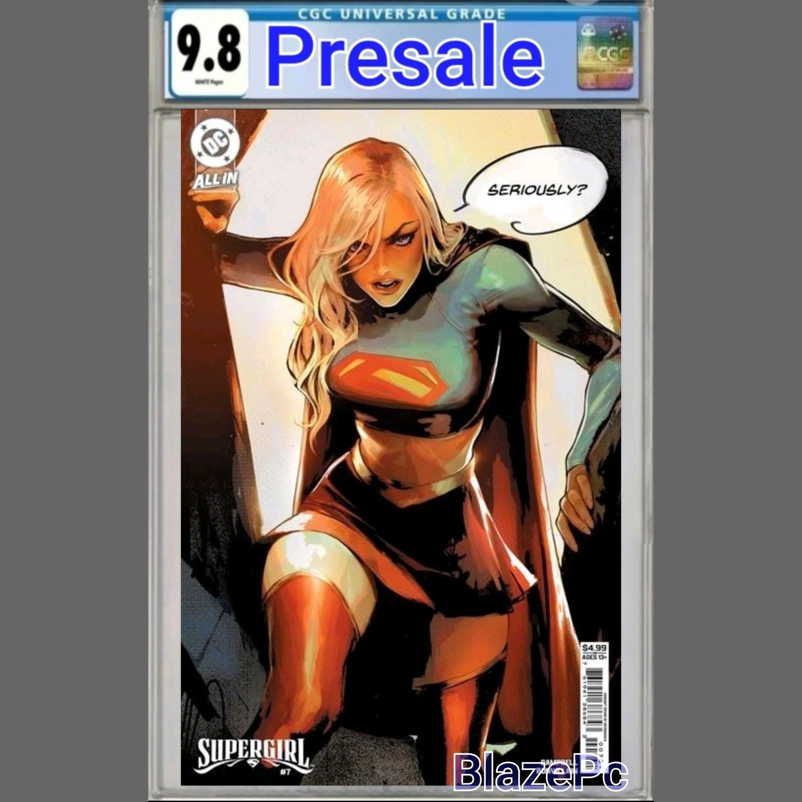 Supergirl #8 CGC 9.8 Sozomaika Cover B Variant DC Comics 2025 PRESALE