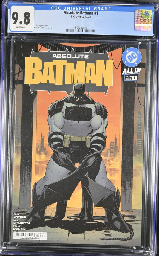Absolute Batman #1 CGC 9.8 Cover A 1st Print Nick Dragotta DC Comics 2024