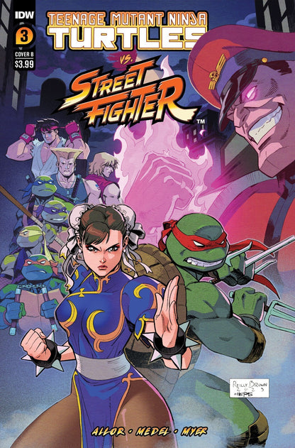 TMNT Vs Street Fighter #3 Cover A B C Variant Set or 1:25 1:50 Options IDW NM