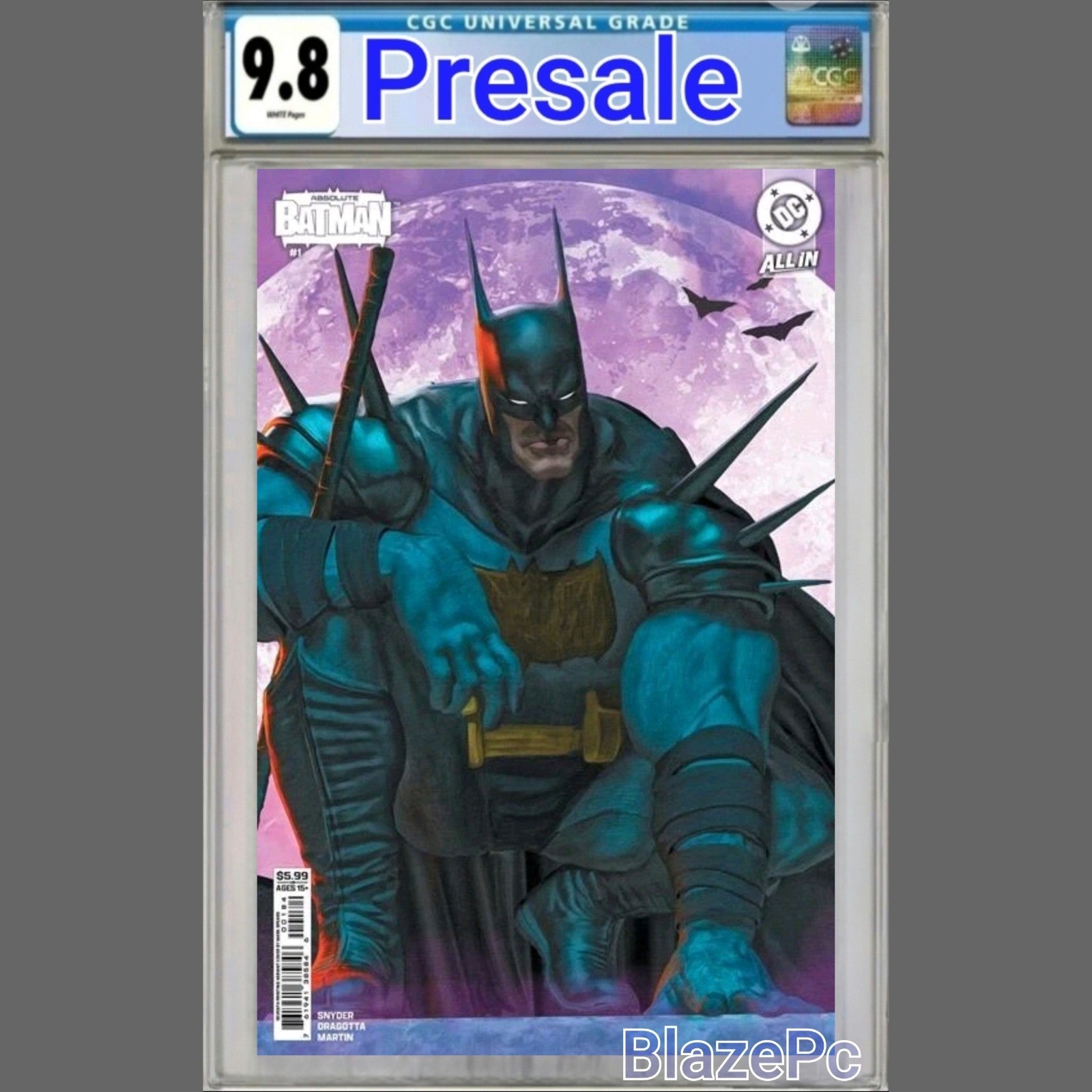 Absolute Batman #1 CGC 9.8 7th Print Mark Spears B Variant DC 2025 PRESALE