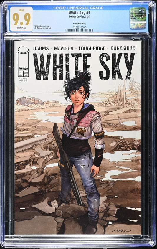 White Sky #1 CGC 9.9 2nd Print Jean Paul Mavinga Cover A Image Comics Not 9.8