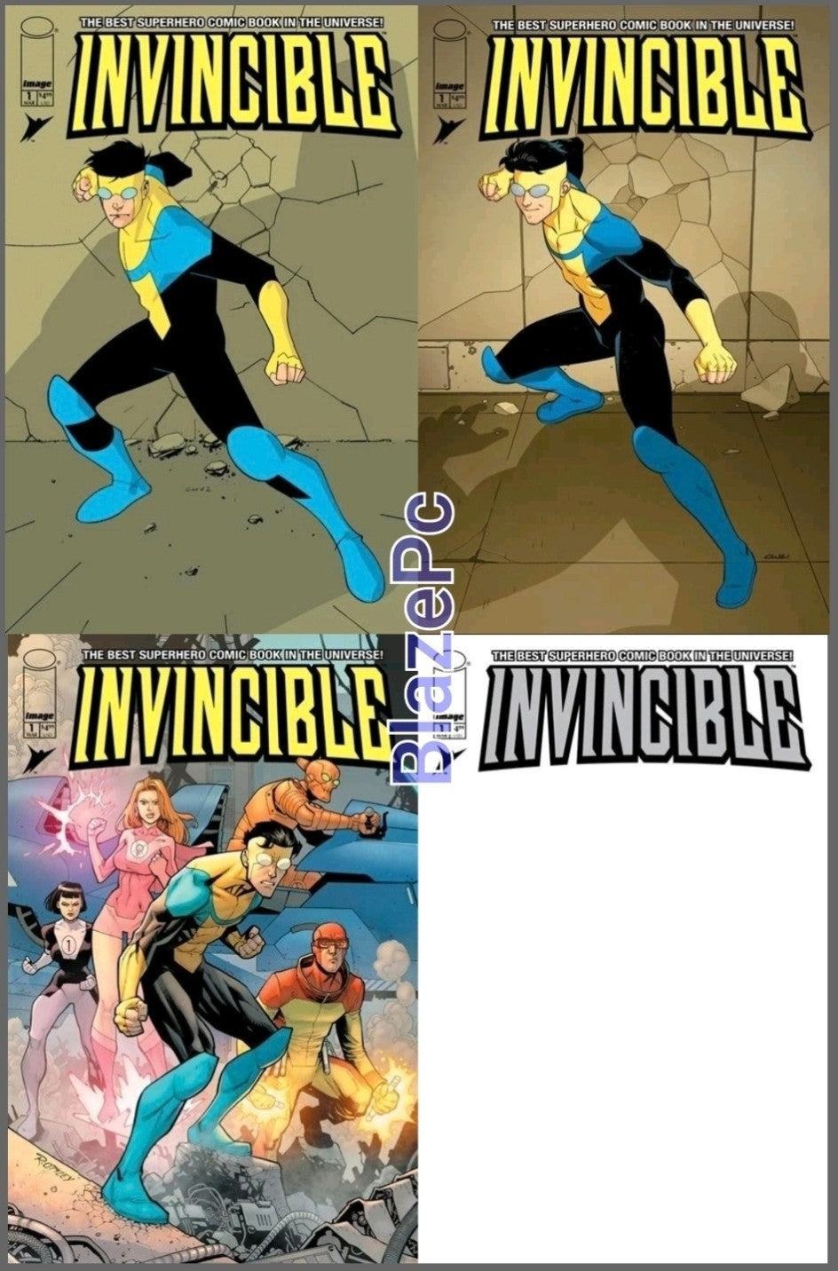 Invincible Foil Edition #1 Reprint Cover A B C D Variant Set Option Presale 3/11