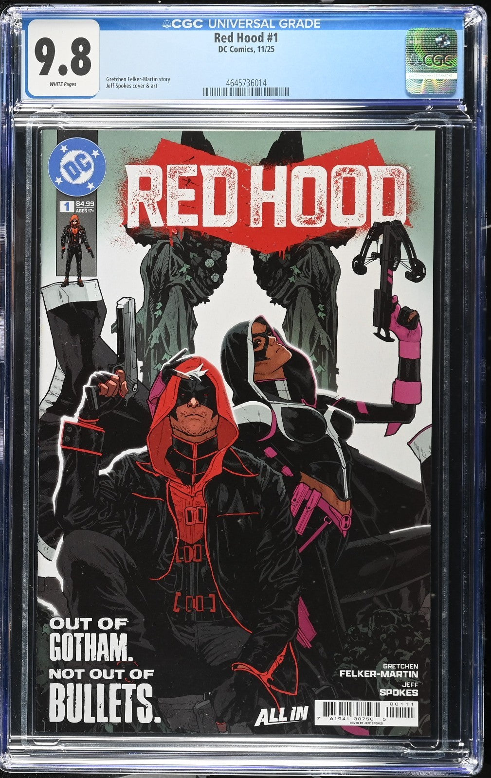 Red Hood #1 CGC 9.8 Cover A 1st Print Jeff Spokes Recalled DC Comics 2025