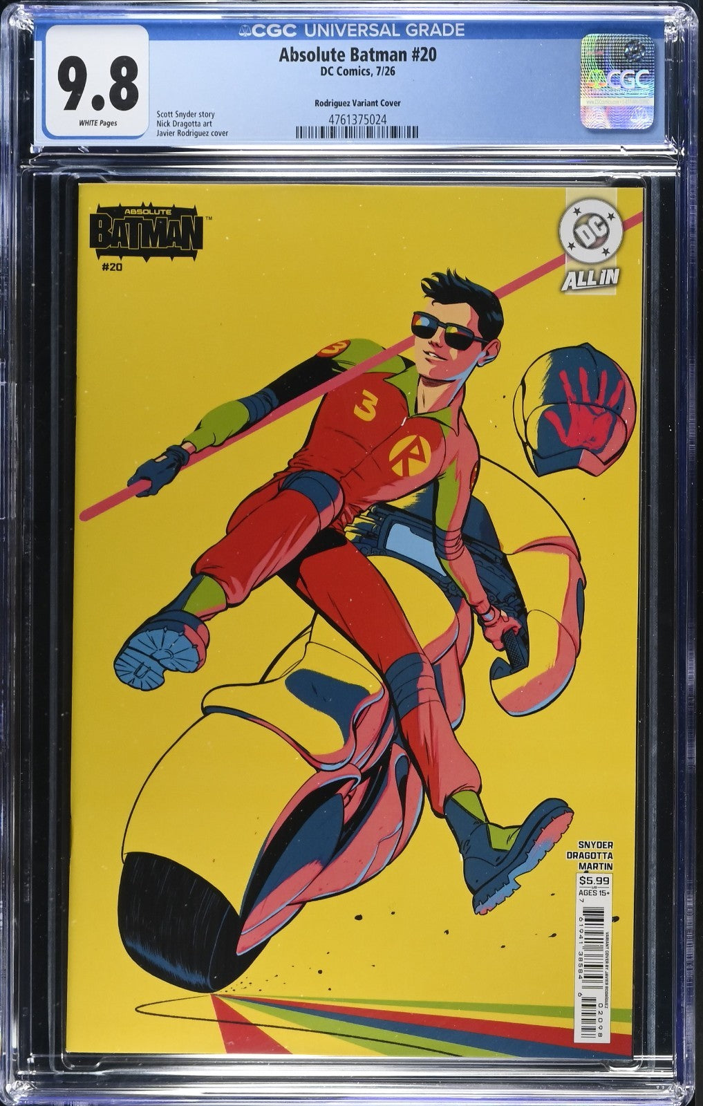 Absolute Batman #20 CGC 9.8 1st Print Cover G Rodriguez Variant Robin DC Comics
