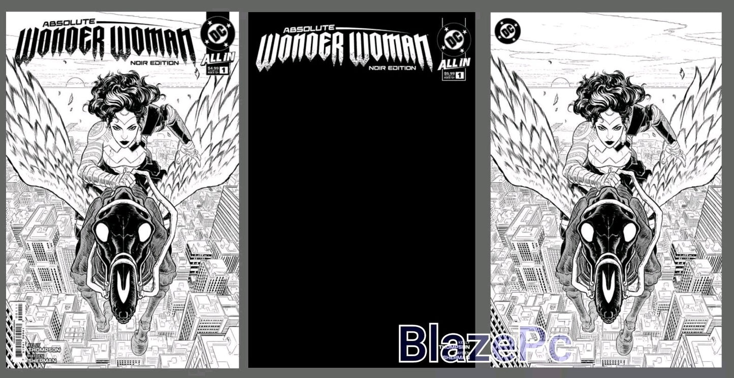 Absolute Wonder Woman Noir Edition #1 Cover A B C Foil Variant Set Options DC NM