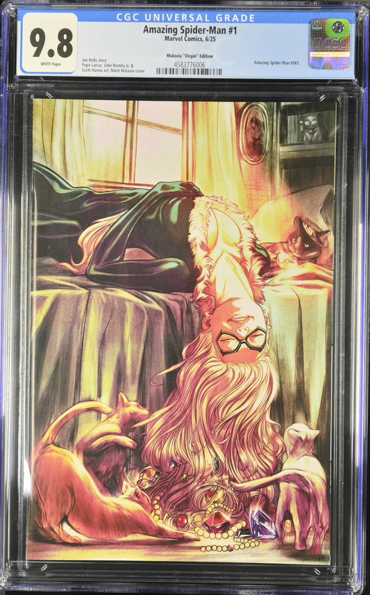 Amazing Spider-Man #1 CGC 9.8 1:50 Nimit Malavia VIRGIN Variant 2025