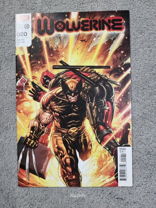 Wolverine #20 1:25 Kirkham Teaser Incentive Variant Deadpool Marvel 2022 NM