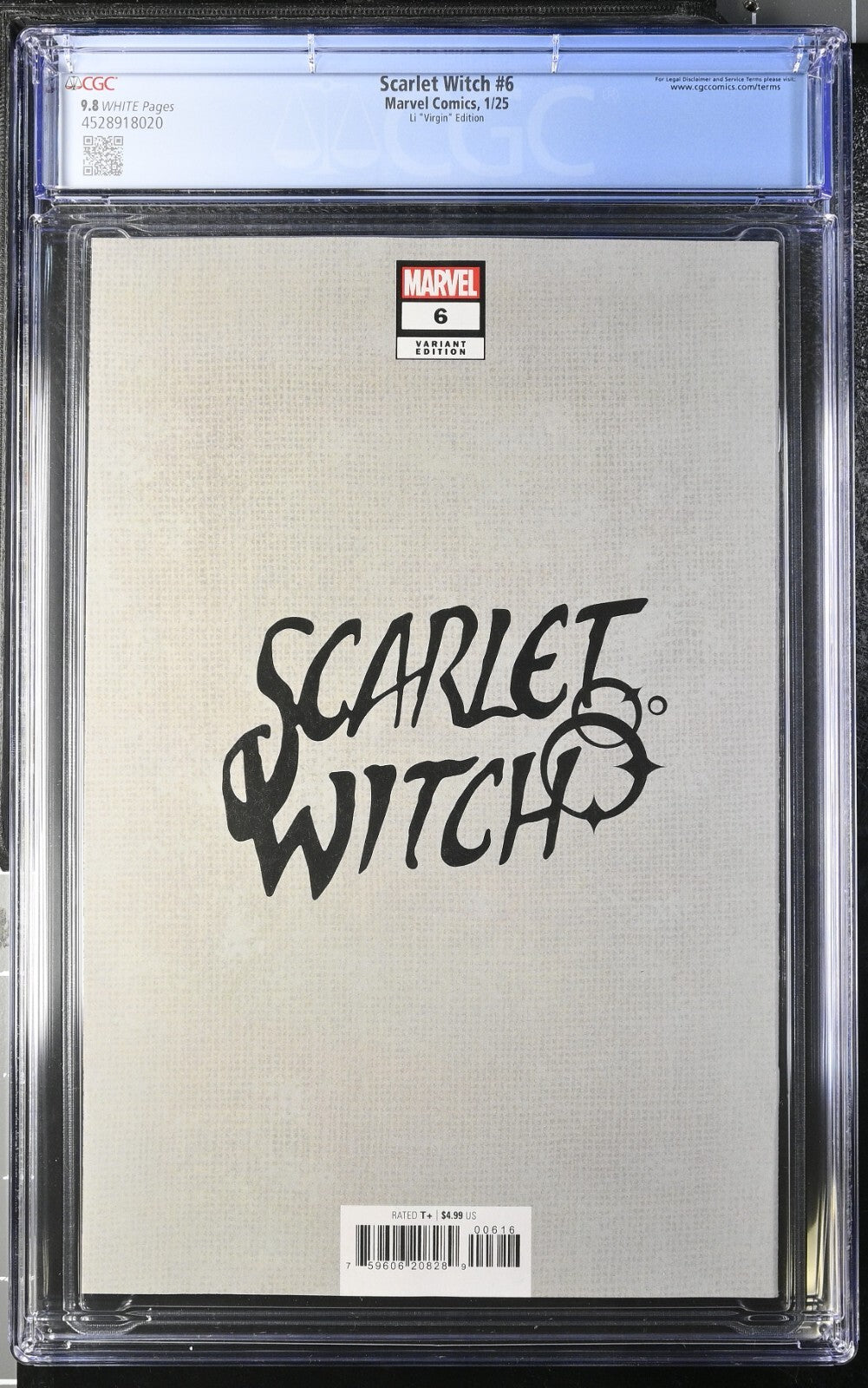 Scarlet Witch #6 CGC 9.8 1:100 Leirix Li VIRGIN Amaranth Variant Marvel 2024