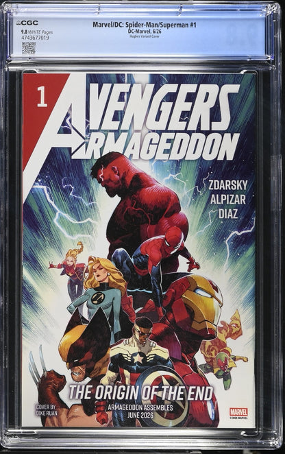 Marvel DC Spider-Man Superman #1 CGC 9.8 Adam Hughes Variant 2026