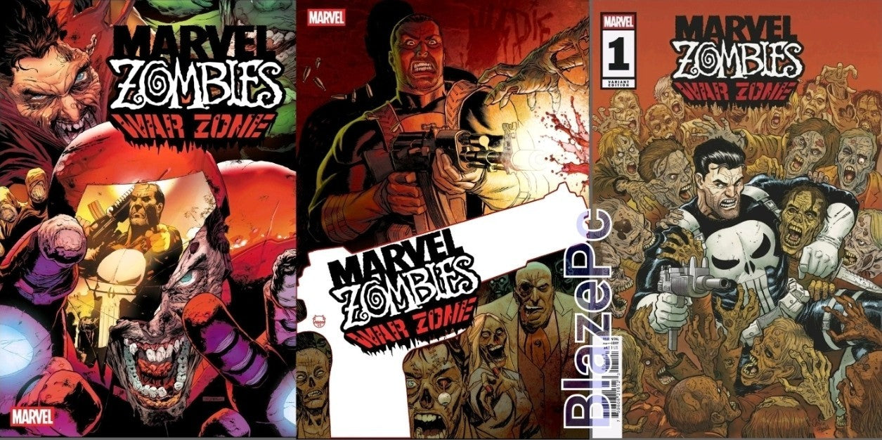 Marvel Zombies War Zone #1 Cover A B C Variant Set Options Punisher Presale 9/2