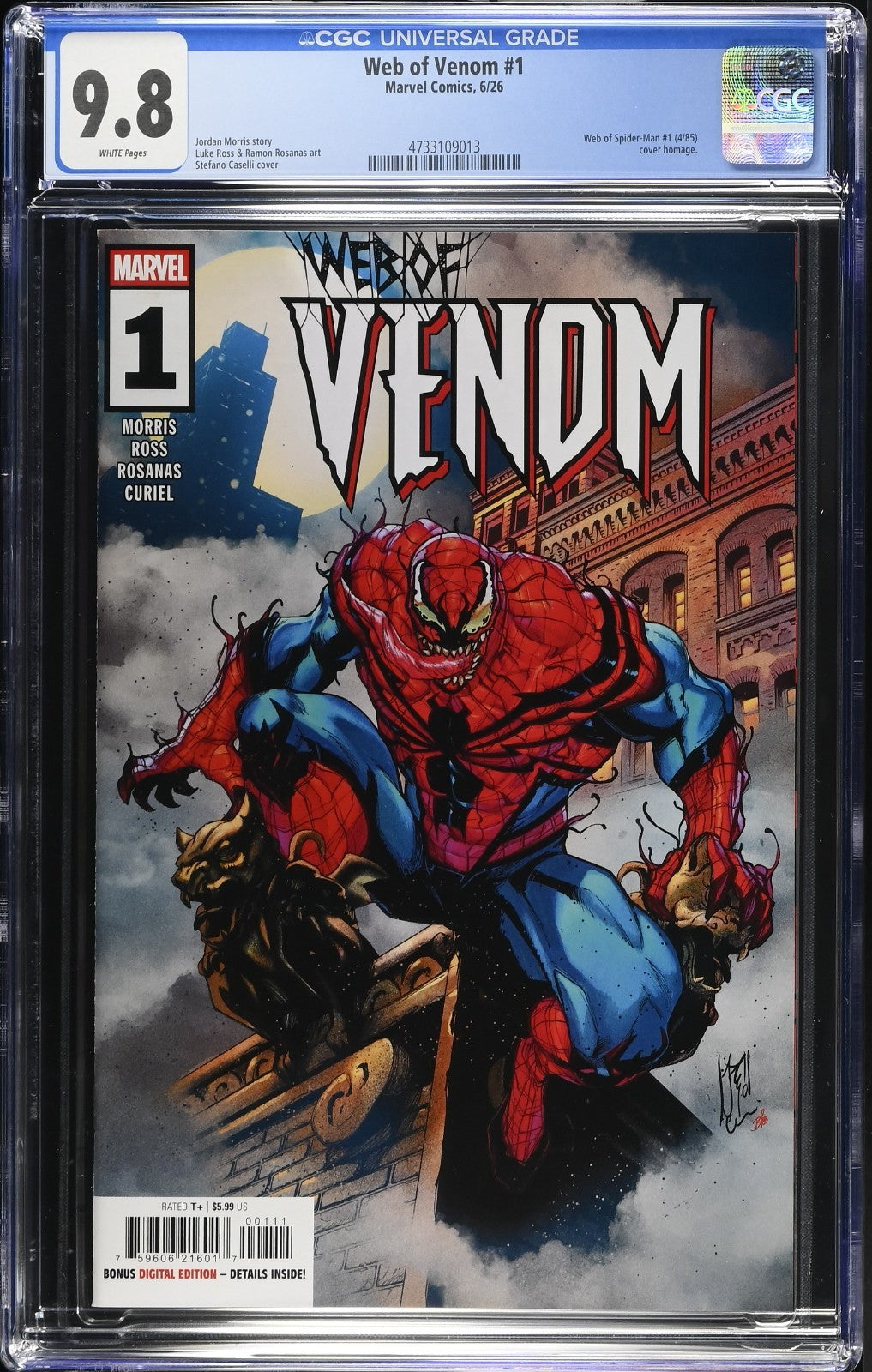 Web of Venom #1 CGC 9.8 Stefano Caselli Cover A 1st Print Marvel Comics 2026