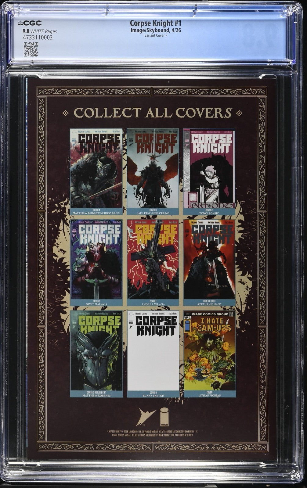 Corpse Knight #1 CGC 9.8 1:100 Hans FOIL Cover F Variant 1st Print Image 2026