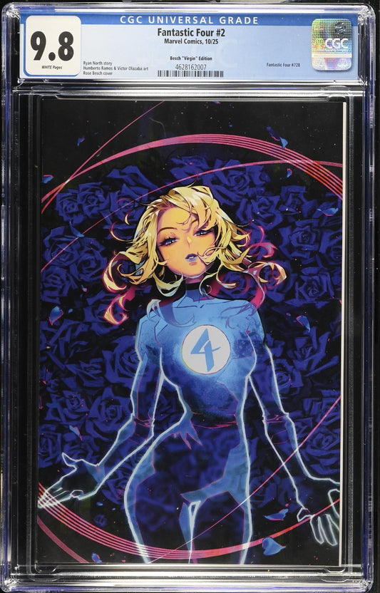 Fantastic Four #2 CGC 9.8 1:50 Rose Besch VIRGIN Variant Marvel 2025