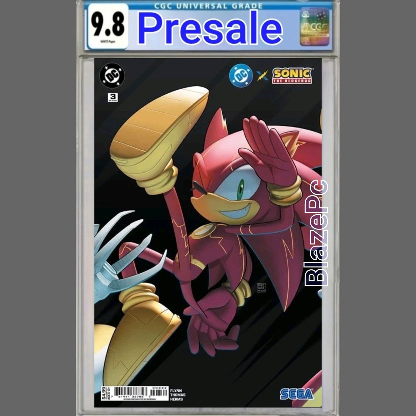 DC X Sonic The Hedgehog #3 CGC 9.8 2nd Print Deegeemin Connect Variant PRESALE