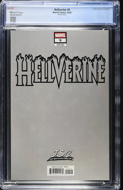 Hellverine #9 CGC 9.8 1:100 J Scott Campbell Spectacular VIRGIN Variant 2025