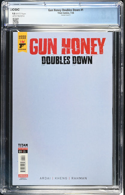Gun Honey Doubles Down #1 CGC 9.8 Cover K Adam Hughes VIRGIN Variant Titan Comic