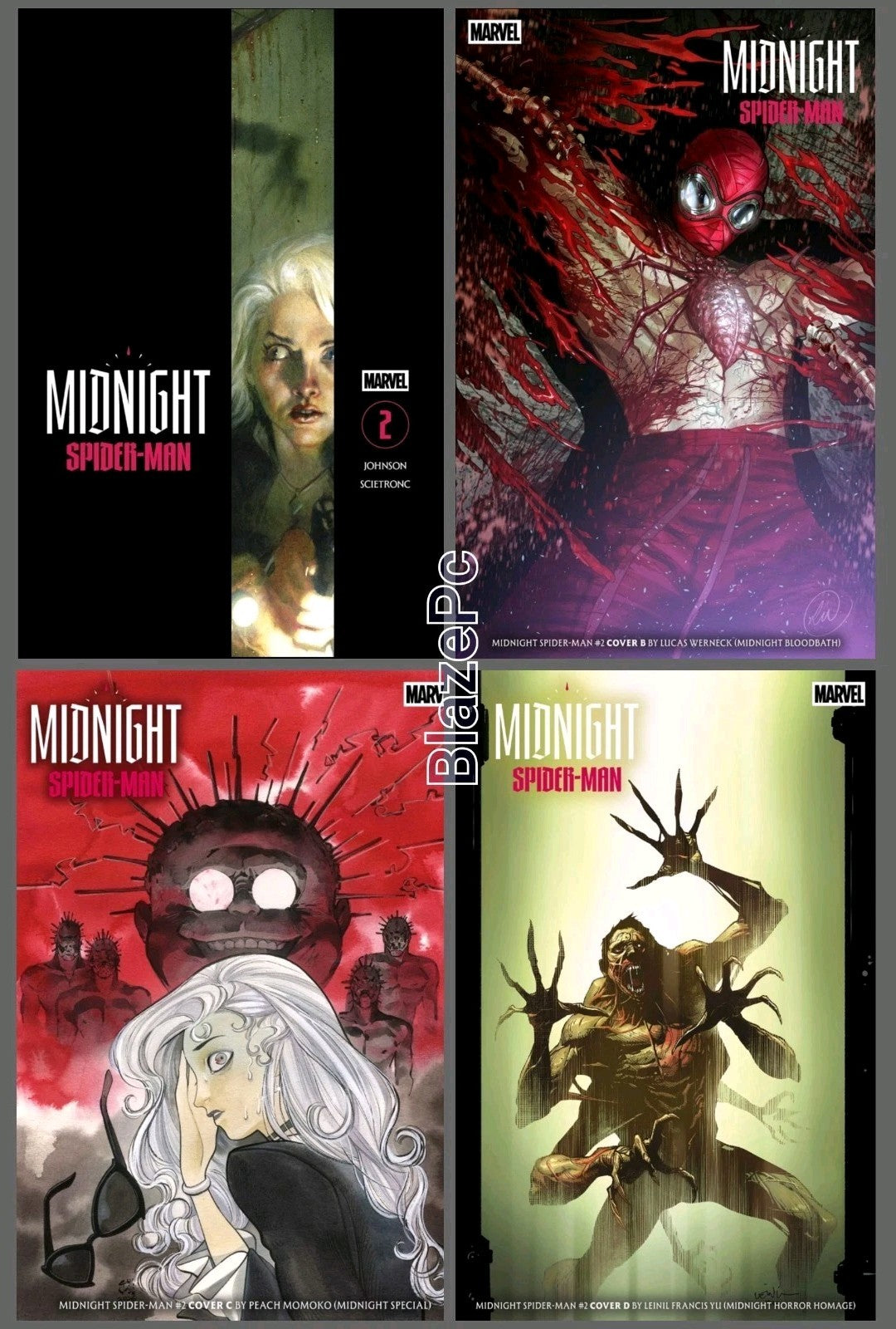 Midnight Spider-Man #2 Cover A B C D Variant Set Options 2026 Presale 11/18