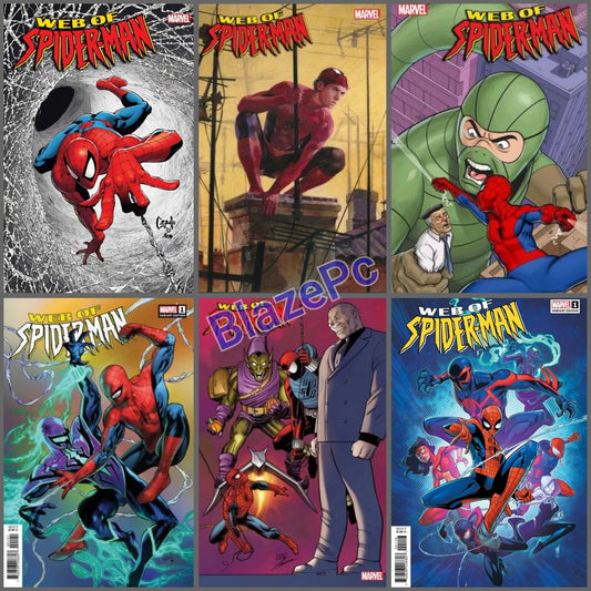 Web of Spider-Man #1 Cover A B C D E Variant Set 1:25 Options Marvel 2024 NM
