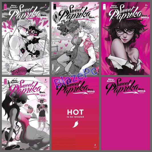 Sweet Paprika Black White & Pink #2 Cover A B C D E F Variant Set Options 2024