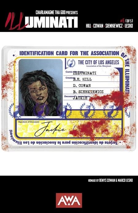 Illuminati #5 Charlamagne Tha God Sienkiewicz AWA Studios 2025 Presale 11/5