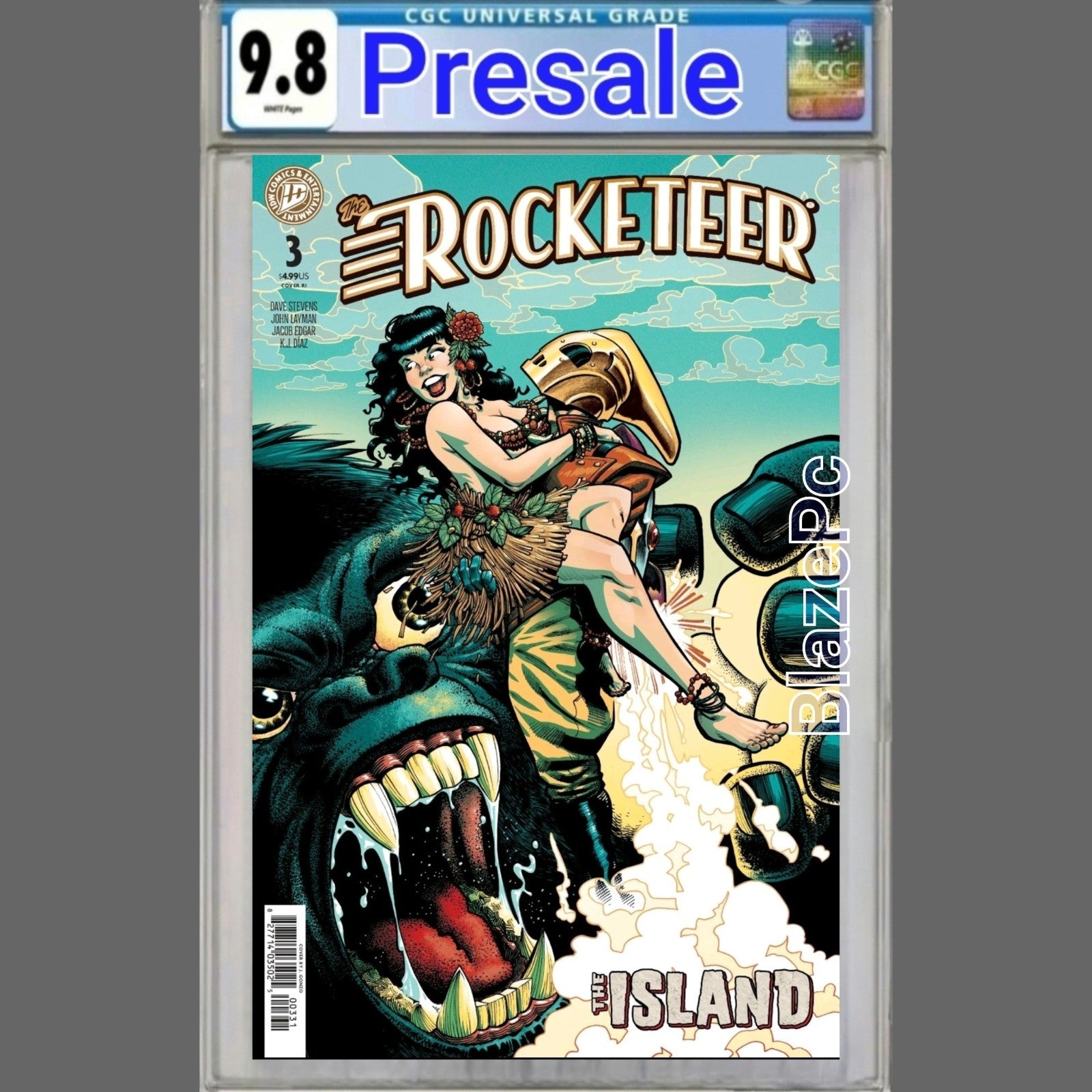Rocketeer The Island #3 CGC 9.8 1:10 Gonzo Variant IDW 2026 PRESALE