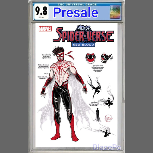 Web of Spider-Verse New Blood #1 CGC 9.8 1:10 Vecchio Design Variant PRESALE