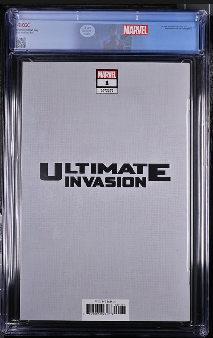 Ultimate Invasion #1 CGC 9.8 Bryan Hitch FOIL Variant Miles Custom Label 2023